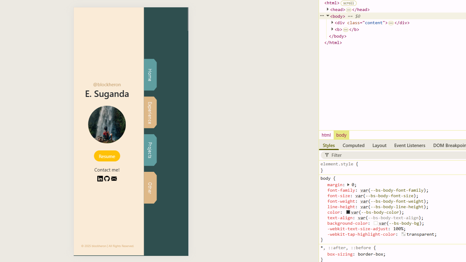 The mobile version of this website